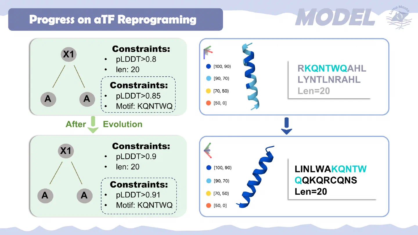 Progress on aTF reprogramming.